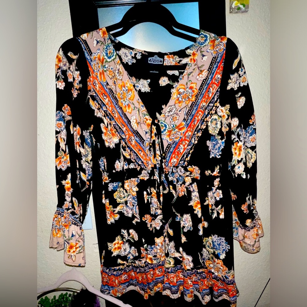 Angie 3/4 sleeve boho top